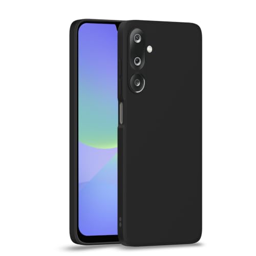 Image of Outlouders Back Cover for Samsung Galaxy M36 5G | Camera Protection | Durable Soft Matte Silicone Bumper Case (Black)