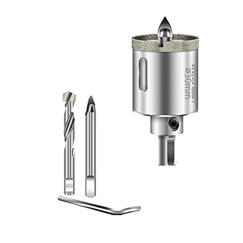 Broca diamantada para vidrio y cerámica de 30 mm miniatura 1