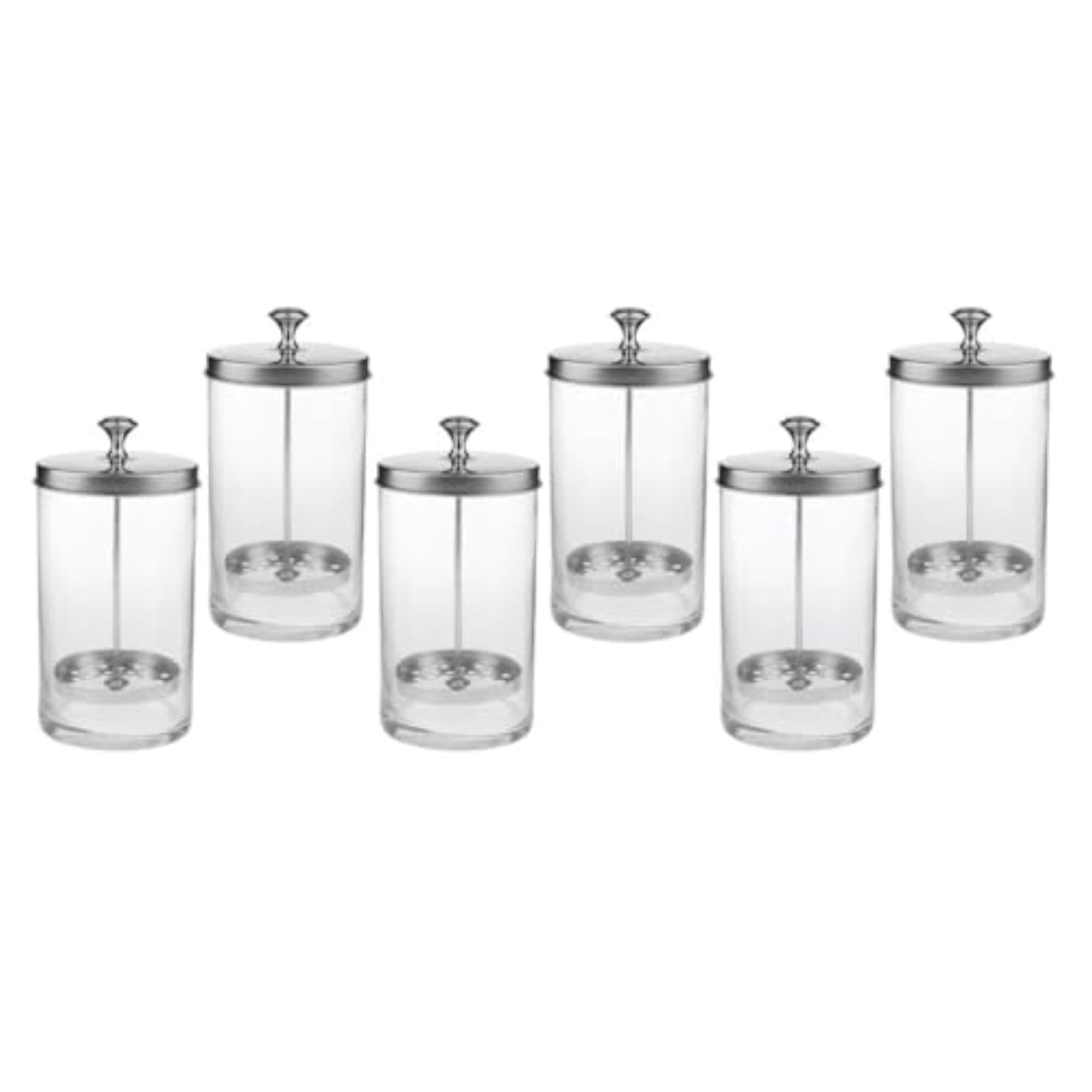 6 Pieces Clear Sanitizer Disinfectant Glass Jar Set