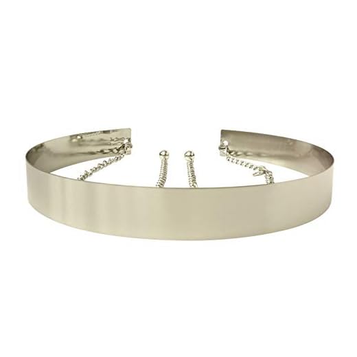 Cinturón de cintura de metal para mujer Espejo ancho Oro Dorado Plata Plateado Cadena llena Cadenas de pretina (2cm, Plateado)