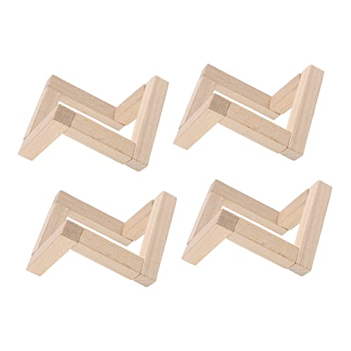 ORFOFE Base de Lámpara de Luna de Madera Maciza Soporte para Lámpara 3d Set de 4 Piezas de 7.5 Cm Táctiles y Decoración de Hogar Base Estable y Práctica para Luces Nocturnas