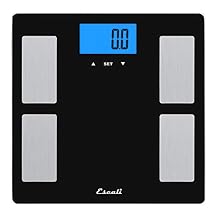 Escali Complete Health 2.0 Body Composition Scale with Bioelectrical Impedance Analysis Technology, Measures Body Fat Percentage, Body Water, Lean Muscle & Total Bone Mass, Black