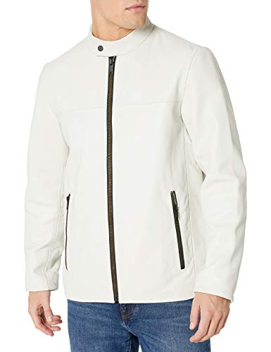 Image of DKNY Men's Modern Lamb Leather Racer Jacket