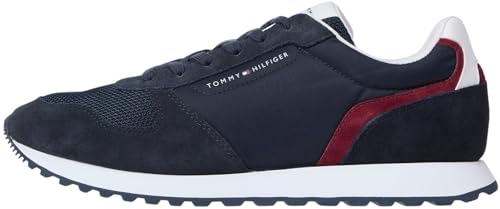 Tommy Hilfiger Herren Runner Sneaker New Eva Summer Nylon Pop aus Wildleder, Blau (Desert Sky), 43