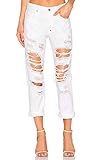 PRPS Goods & Co. El Camino Boyfriend Taper Jeans (26) White