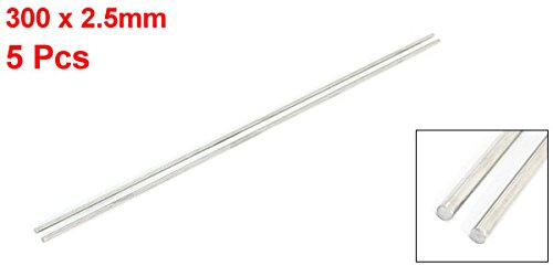 Produktbild von 5 Stück Edelstahl-Rundstäbe – 300 X 2,5 Mm, Silber, Vielseitig Einsetzbar Für Modellbau, Achsen Und Mechanik