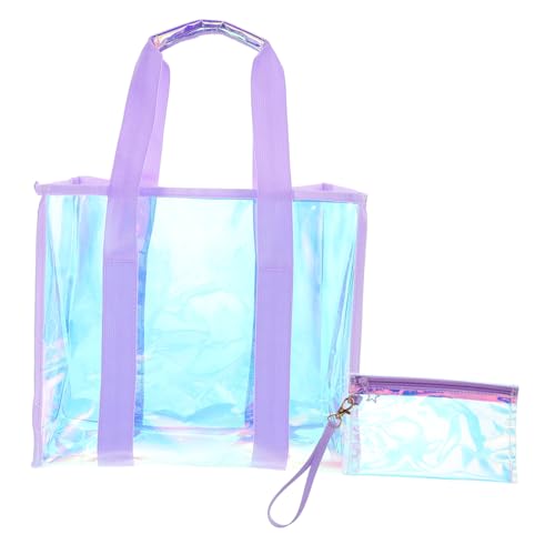 Beach Bag for Women Large Storage Tote Iridescent Design Straw Beach Bag Pool Tote Summer Vacation Essential