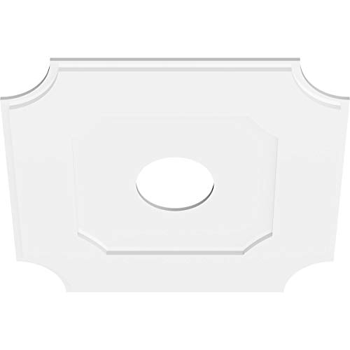 Image of Ekena Millwork CMP30LE-07000 Locke Architectural Grade PVC Contemporary Urethane Ceiling Medallions 30 inchOD x 7 inchID x 18 inchC x 1 inchP