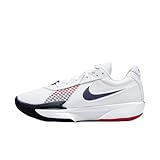 Nike G.T. Cut Academy Basketballschuhe (HM9424-100, White/Sport R), Weiß/Sport Red/Obsidian, 42.5...