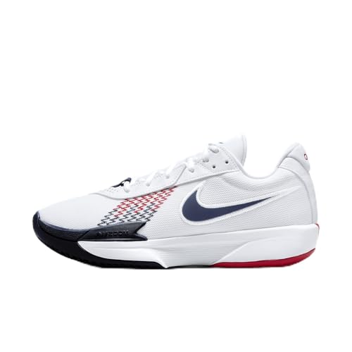 Nike G.T. Cut Academy Basketball Shoes (HM9424-100, White/Sport Red/Obsidian)
