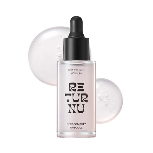 RETURNU Deep Comfort Ampoule, Instantly Moisturizes & Strengthens Skin Barrier for a Calm, Healthy & Resilient Complexion, Panthenol, Lightweight Vegan Korean Skincare (1.01 fl. oz)