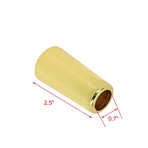 Geesatis 4 Pcs Metal Chair Leg Cap Round Furniture Chair Leg Cover For Sofa Cabinet Floor Protector Diameter 1.15 Inch Table Chair Sofa Feet Cover, Shiny Gold #TOP3