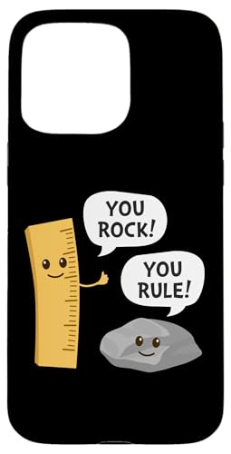 You Rock You Rule 面白い かわいい カワイイ ロックと定規 しゃれ スマホケース iPhone 15 Pro Max 用