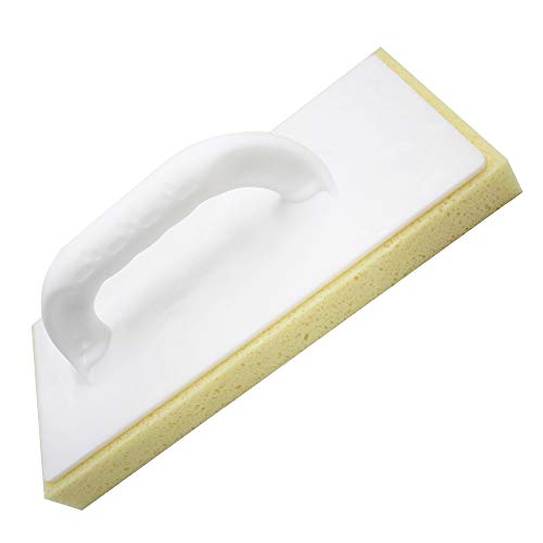 Karl Dahm Hydro-Schwammbrett, gerastert, 31 x 14 cm I Schwammbrett Hydro mit versetztem Griff zum perfekten Abwaschen von Fugen I Leichtes Fliesen verfugen mit professionellem Fliesen-Werkzeug – 11756