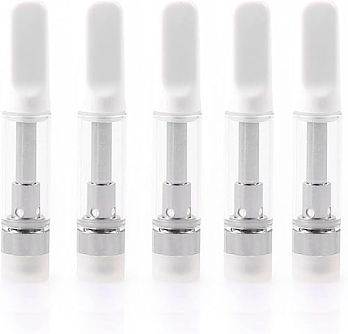 電子タバコ CBDアトマイザー5本セット 互換用アトマイザー 510スレッド対応 1.0ml アトマイザー エアリステック リキッドも対応可能 液漏れ防止 フレッシュな味ガ楽しむ 電子たばこ (白)