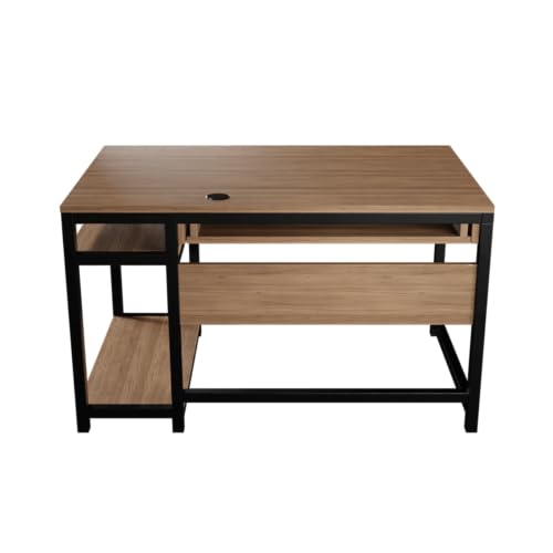 Image of Riyan Luxiwood Carter Computer Table with or Without Keyboard Tray I Made MDF I Large Study Table Size 120x60x75 Cm (with Keyboard Tray, Beige)