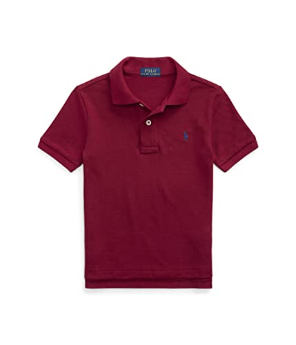 Image of POLO RALPH LAUREN Baby Boy's Cotton Mesh Polo Shirt (Toddler) Holiday Red 2T Toddler