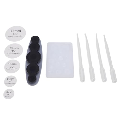 Fabric - -Making -Werkzeug -Kit abgedeckt mehrere Größen DIY -Silikonform mit 5 Vorlagen und 4 Tropfenhäusern.