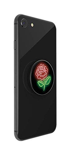 Image of PopSockets Phone Grip with Expanding Kickstand, Adhesive Grip - Neon Rose
