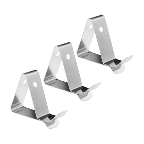 Sosoport 3pcs Stainless Steel Thermometer Clips for Pots Meat Thermometer Holder Probe Clip Holder for Frying