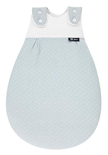 Alvi Baby Mäxchen Exclusiv I - Saco de dormir para bebé con relleno de cera y transpirable I Saco de dormir para niños lavable I Saco de dormir ligero con certificado Öko-Tex New Dots Talla:80/86