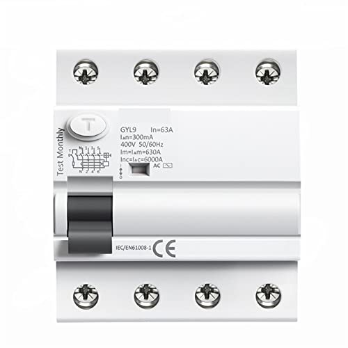 Disjoncteur différentiel 4P 100A 30mA GYL9 interrupteur AC triphasé