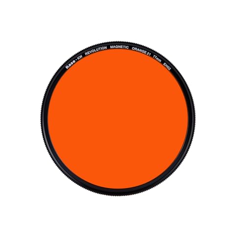 Kase Wolverine Revolution Orange #21 Black & White Filter Magnetic Shockproof Tempered Optical Glass (77mm)