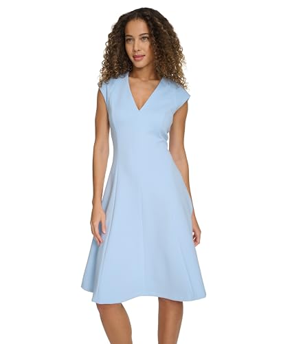 Calvin Klein Women's Fit and Flare Cap Sleeve Dress