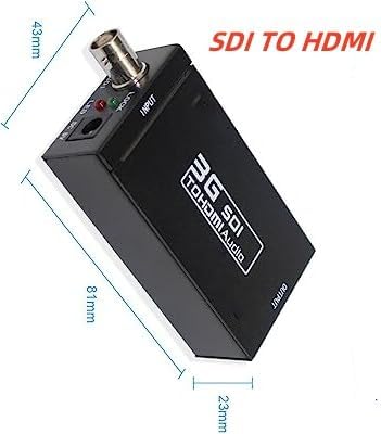 SDI to HDMI Converter 3G/HD-SDI to HDMI Audio Video Adapter Full HD 1080P for Camera CCTV Showing on HDMI Display