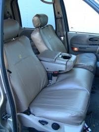 Durafit Seat Covers Made to fit F150 Super Crew Exact Fit Seat Covers. Front 40/60 Split Seat/Console. Rear Solid 60/40 Split Seat with Adjustable Headrests. Gray Automotive Velour