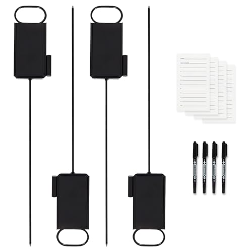 Niyanghome 4 Pcs Closest to The Pin Marker - Golf Metal Proximity Marker with 50 Sheets Cards and 4 Pens Stainless Steel Golf Marker Golf Signs for Long Drive Putting Competition Size S
