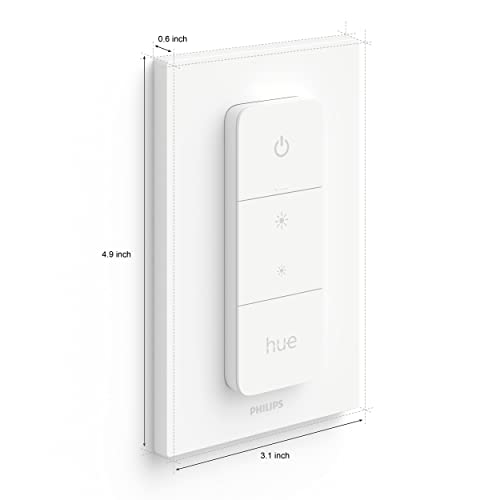 Bundle of New Version Philips Hue White and Color Ambiance Extra Bright Dimmable Recessed LED Smart 6"Downlight for Retrofit Cans, 4 Pack + Philips Hue v2 Smart Dimmer Switch and Remote, White - image 3