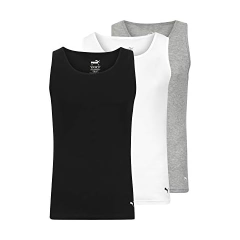 PUMA Men's 3 Pack Ribbed Tank Tops Cover