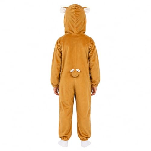 Image of Raj Costume Animal Fancy Dress Costume for Boys & Girls | Hooded Full Body Wildlife Zoo Animal Jumpsuit | Soft Costume for School Function, Fancy Dress, Halloween, Birthday, Cosplay & Role Play