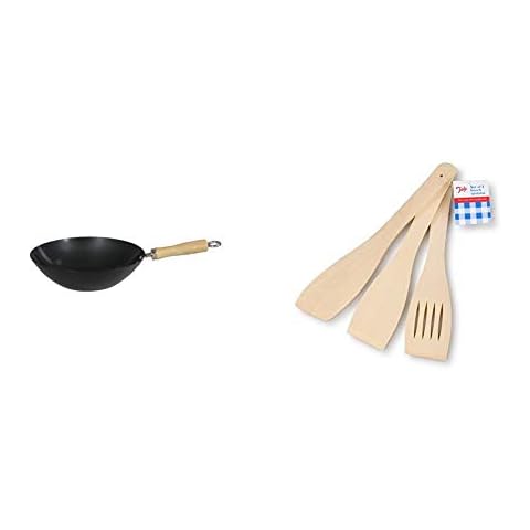 Dexam Non Stick Carbon Steel Wok Set Cover