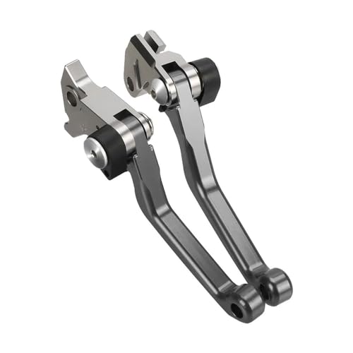Brems und Kupplungshebel Dirt Bike Motocross Faltbare Pivot Bremse Kupplung Hebel Griff Kompatibel Mit Yamaha Für YZ250X YZ 250X 2016-2020 2021 2022 2023 2024(Gray NO LOGO)