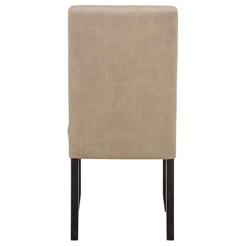 Coaster Averill Dining Side Chair Set of 2, Tan and Coffee Bean 121292TAN by Coaster Fine Furniture - Used condition - Image 8