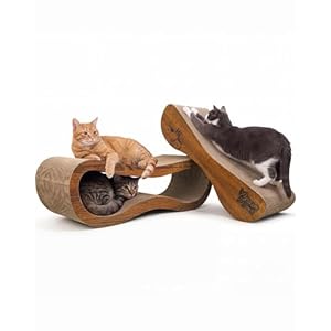 Cat Scratcher 2 in 1 Scratchers for Indoor Cats Scratching Board Cardboard, Horizontal Corrugated Scratch Pad for Cats as Beds & Furniture Reversible Sofa Scratch