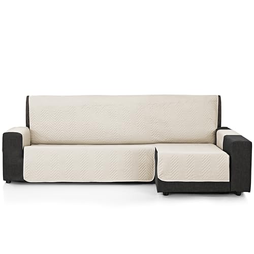 Cubre Chaise Longue Milano 280 Protector Lavable para Sofá Beige 4