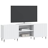 vidaXL TV-Schränk Weiß 150 x 31 x 52 cm Holzwerkstoff, Wohnzimmer Medienkonsole, rechteckige Moderne Möbel, geräumiger Stauraumschrank, stylisches Unterhaltungszentrum für zu Hause