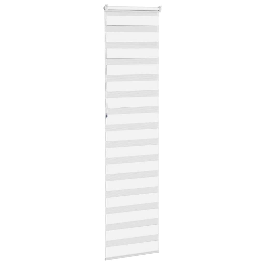 Store Enrouleur Zèbre Blanc 55x230 cm - Store Jour Nuit Occultant et Tamisant en Polyester pour Fenêtre et Mur - Rideau Enrouleur sans Perçage pour Salon Bureau et Chambre