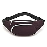 Riñonera para hombres y mujeres, para entrenamiento, viajes, correr (13301), color rojo oscuro