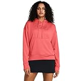 Under Armour Women's Shoreline Terry Hoodie, (811) Coho/Coho/Sedona Red, Small