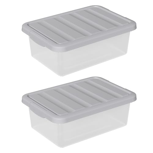 Rangement plastique 12L empilable pour optimiser l'espace de la maison - 5