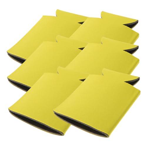 HOLIDYOYO Manchon De Canette Pour Boisson, Lot De 6 Refroidisseurs De Canettes De Bière Base Intégrée, Isolant Thermique Compact, Adapté Aux Activités De Plein Air Et Fêtes