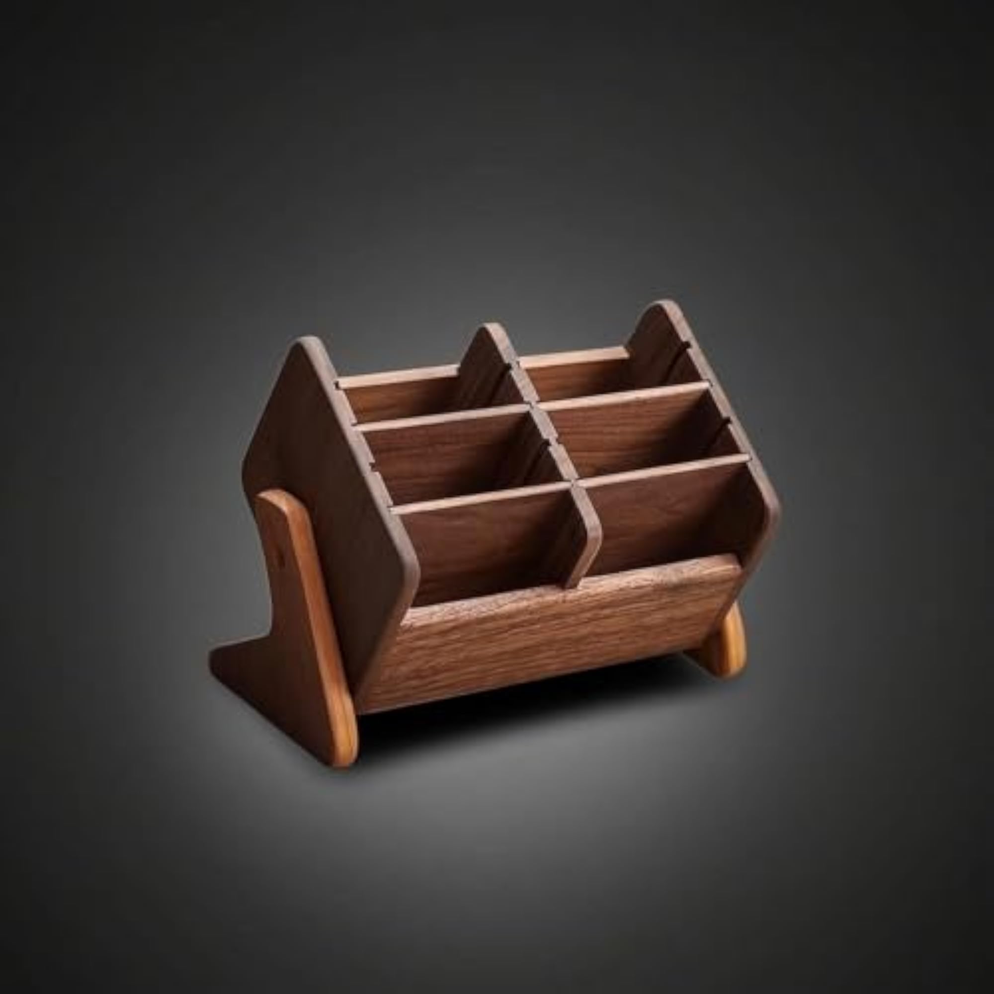 Desktop Wooden Cosmetic Storage Box Organizer