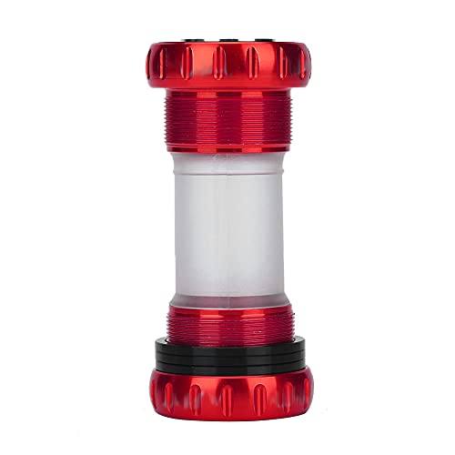 Aluminum Alloy Bicycle Crankset Support for Mountain Bikes, Chain Wheel, Integrated Crankset Thread, Bearings for Bottom Bracket (68-73mm) [Red]