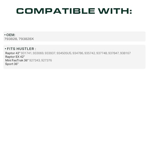 Image of UDC Parts 793828 Hustler Raptor 42 Inch Deck Belt Replacement - 1 /2 inch x 116 inch - 931741 933937 935742 933069 937748 927343 934786 937847 938167 927376 934505US Mini FasTrak 36 in 793828X / Aramid Cord