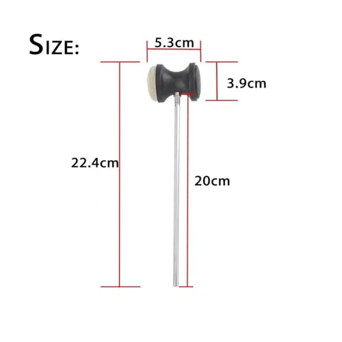 Set 2 mazos para pedal de batería de práctica y performance miniatura 5