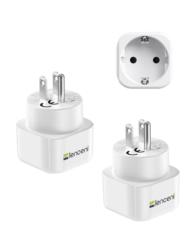 LENCENT Adaptateur Prise USA, Adaptateurs Voyage Canada, Prise Americaine vers France pour États-Unis, Canada, Mexique, Thaïlande, Colombie, République...